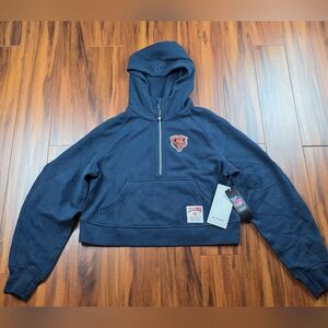 NWT Womens NFL Chicago Bears Lululemon Scuba Oversized Half-Zip Hoodie Size XS/S